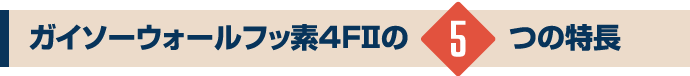 ガイソーウォールフッ素4FIIの5つの特徴